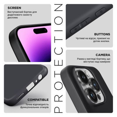 Чехол для мобильного телефона Armorstandart Matte Slim Fit Realme C67 4G Camera cover Black (ARM73856) - Топ | Зображення 3