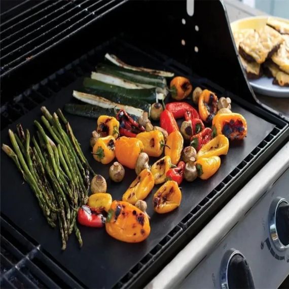 BBQ Гриль мат портативный антипригарный 33 * 40 см 3 шт BBQ grill sheet | Зображення 1
