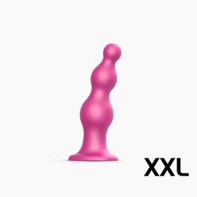 Насадка для страпона Strap-On-Me Dildo Plug Beads Framboise Metallic XXL sexstyle