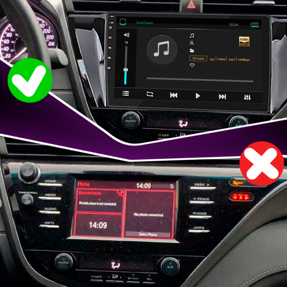 Штатная магнитола 10" Lesko для Toyota Camry VIII (XV70) Рестайлинг 2020- Top 4/64 4G WiFi GPS Тойота | Зображення 2