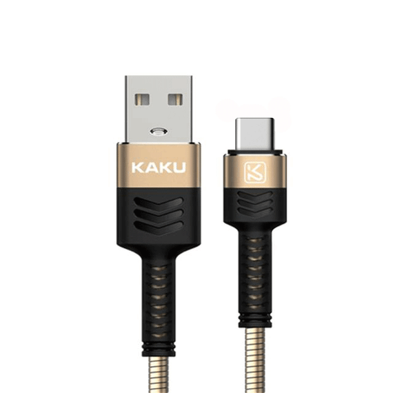 USB кабель Kaku KSC-069 USB - Type-C 1m, металева оплітка - Gold