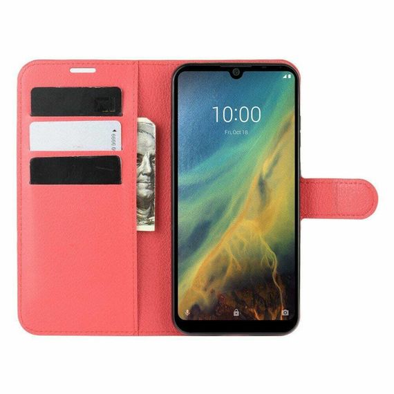 Чехол-Книжка с карманами для карт на ZTE Blade A5 2020 цвет Красный | Зображення 1
