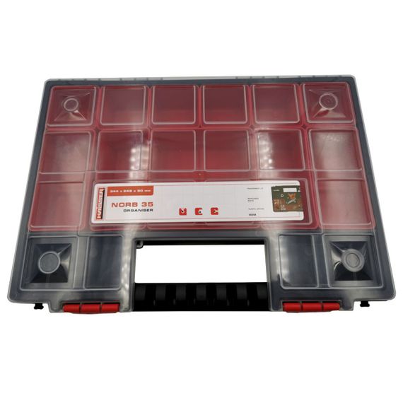 Органайзер пластиковый с регулируемыми секциями Norb 35 344х249х50 Haisser 90094