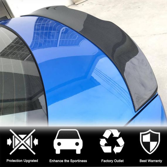 Спойлер V6 (для SD, Карбон) для Ауди A3 2012-2020 рр | Зображення 1