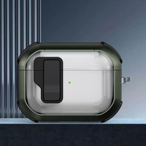 Футляр протиударний Locking Button для навушників Airpods Pro Apple Green | Зображення 1