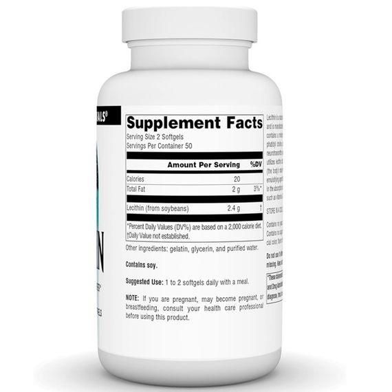 Лецитин Source Naturals Lecithin 100 Caps | Зображення 1