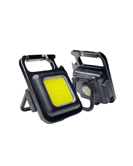 Ліхтарик - брелок Keychain Light 15155 Mini COB акумуляторний з карабіном та магнітом Чорний | Зображення 5