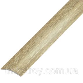 Пороговая планка разных цветов 50*3 мм полукруглая ламинированная 180, дуб сафари