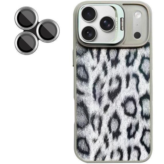 Чохол TPU+PC Wild Leopard with MagSafe and Lens для Apple iPhone 17 Pro (6.3") Grey | Зображення 3