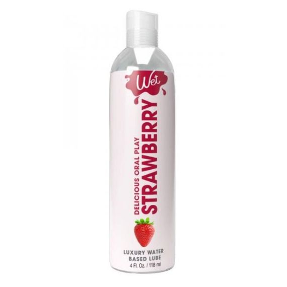 Съедобный лубрикант со вкусом клубники Wet Strawberry, 118 мл sexstyle