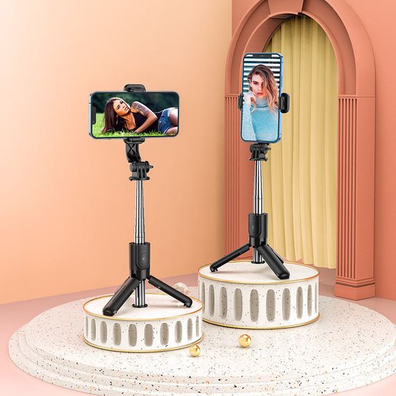 Монопод для селфи Hoco K17 Figure mini live broadcast stand Черный | Зображення 6