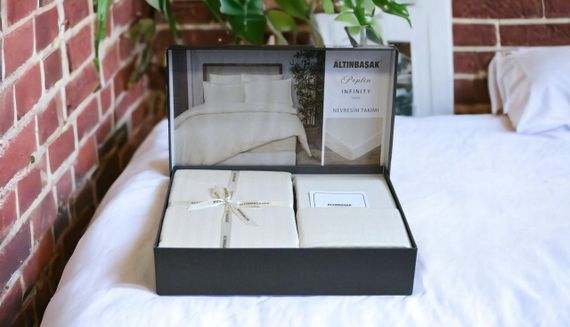 Постільна білизна Altinbasak Poplin 200 х 220 см Infinity Ivory | Зображення 2
