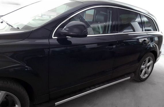 Бокові пороги Duru (2 шт., Алюміній) для Ауди Q7 2005-2015 рр