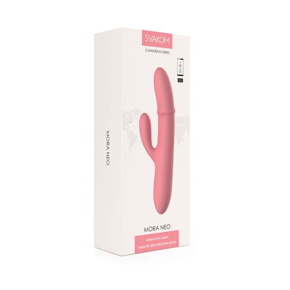 Смарт вібратор-кролик Svakom Mora Neo, 3 мотори, рухомі намистини на стовбурі | Зображення 9