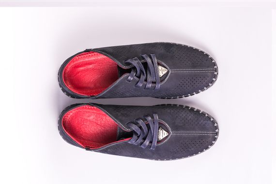 Мокасини з перфорацією, сині 41 розмір | Зображення 3