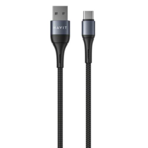 Кабель USB Type-C Havit HV-CB651C 2,1А 1м чорний