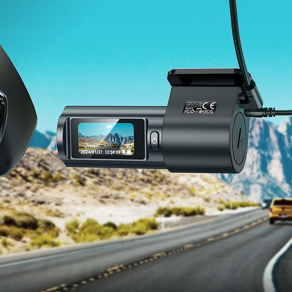 Відеореєстратор Hoco DV8 2K display hidden driving recorder (with rear camera) Black | Зображення 7