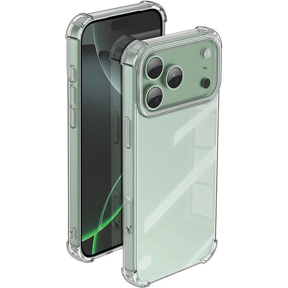 TPU чохол GETMAN Ease logo посилені кути для Apple iPhone 17 Pro (6.3") Безбарвний (прозорий) | Зображення 6