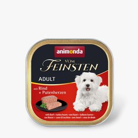 Корм Animonda Vom Feinsten Adult with Beef and Turkey hearts влажный с говядиной и индейкой для взрослых собак 150 гр