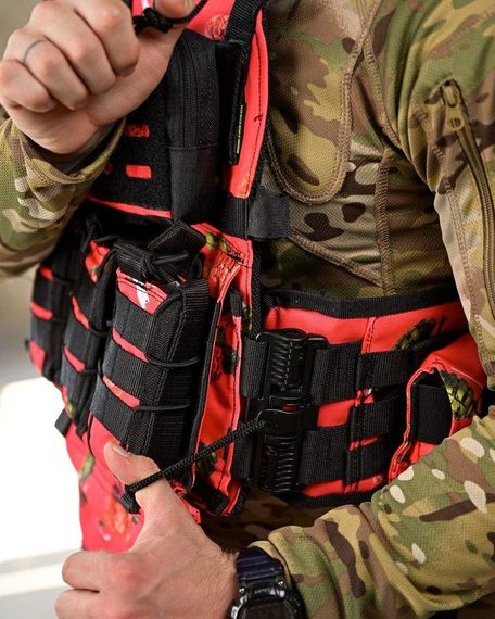 Плитоноска 4 быстрых сброса с напашником NETFLIX RUN   ПП4637 | Зображення 6