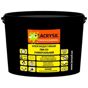 Клей водостійкий Lacrysil Пва D3 Прозорий / 10 kg