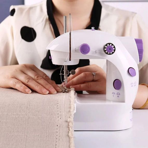 Швейная машинка со столом 250 Вт, Mini Sewing SM202A / Домашняя мини машинка для шитья с педалью | Зображення 6