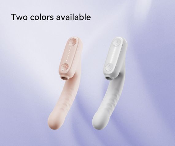 Безконтактний вібратор-стимулятор з фрикціями Qingnan No.7 Thrusting with Suction Flesh Pink Sex Aura | Зображення 4
