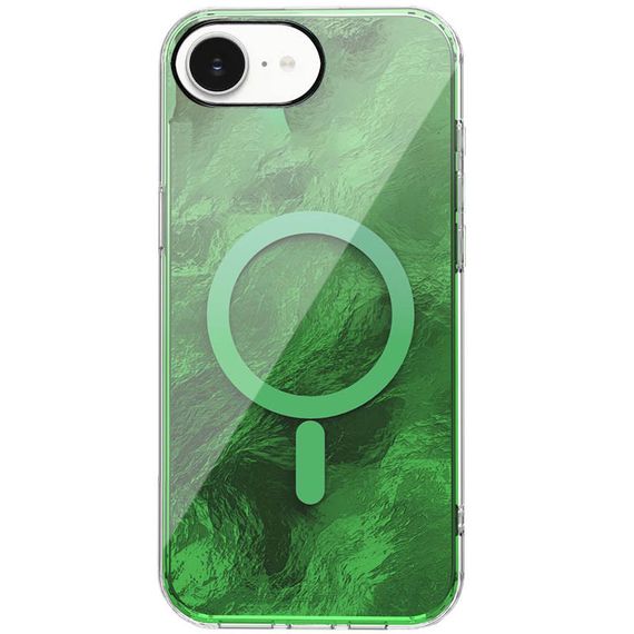 Чехол TPU Shiny Mountain (MagFit) для Apple iPhone 16e (6.1") Green