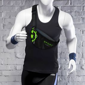 Сумка-бананка мужская/женская Sport 32×16 см с расширителем поясная сумка или сумка через плечо (02904)