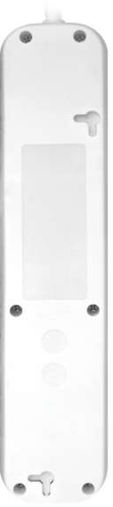 Мережевий подовжувач Defender S450 5.0 m 4 роз switch white (99239) | Зображення 2
