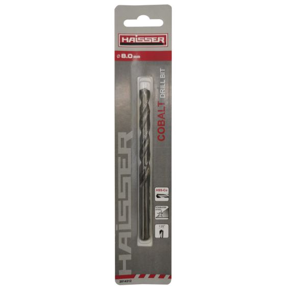 Свердло по металу HSS-Co - 8.0х75х117мм COBALT DIN 338 Haisser Industrial