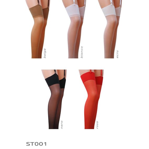 Класичні панчохи під пояс із широкою гумкою Passion ST001 5 nero | Зображення 3