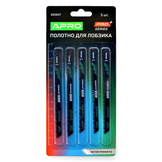 Полотно для лобзика (дерево) 116/90мм 3 мм 8TPI чистый прямой рез T301CD APRO