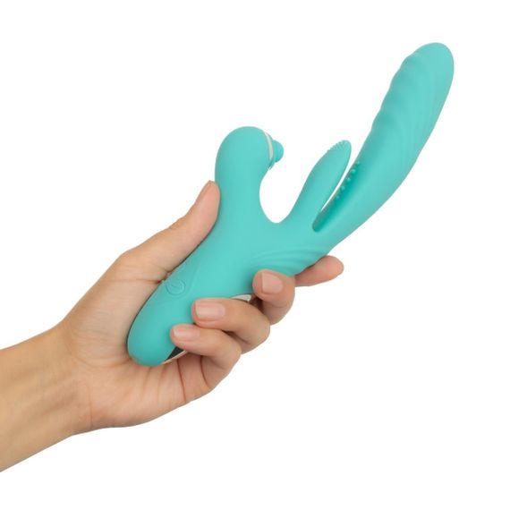Вібратор-кролик Good Vibes Only - Lisa Thrusting Rabbit Vibrator with G-Spot Stimulator Sex Aura | Зображення 6