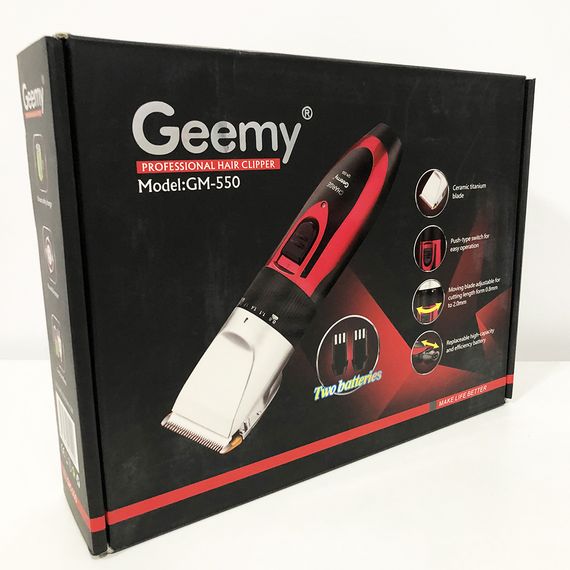 Професійна машинка для стрижки волосся GEMEI GM-550 з двома акумуляторами | Зображення 2