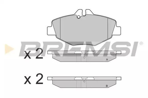 Колодки передні гальмівні MB E-клас (W211) 03-09, Bremsi (BP3020) | Зображення 2