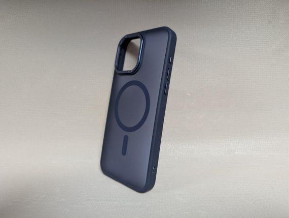 Чохол для iPhone 15 Pro Max / Айфон 15 Про Макс, GUARD MATTE, протиударний, Soft Touch, з MagSafe, синій | Зображення 2