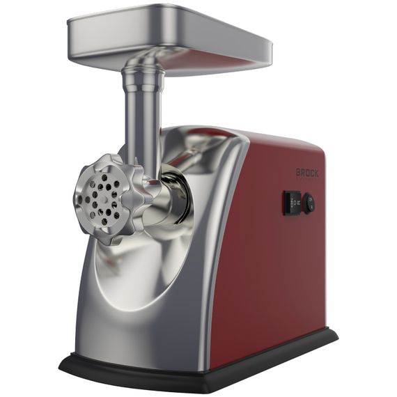 М'ясорубка BROCK  MG 1601 RD 1400Вт/2кг/хв/реверс/3 решітки/насадка для ковбас/кеббе/3 терки/червона | Зображення 7