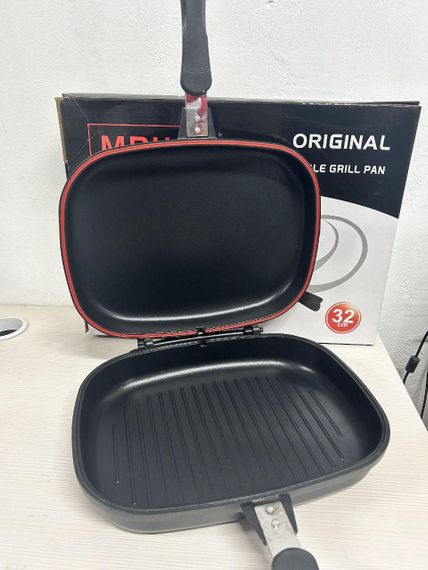 Подвійна сковорода-гриль Double Grill Pan 32 см. | Зображення 3