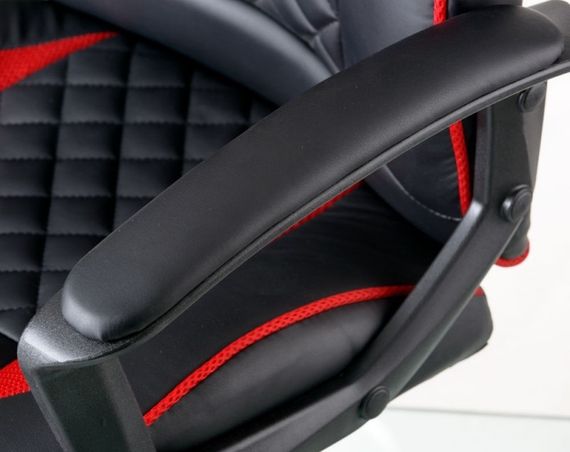 Офісне крісло Mezzo black - red, Tilt з регулюванням хитання під вагу користувача | Зображення 7