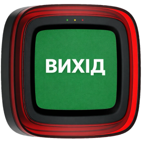 Ajax EN54 FireProtect (Sounder/VAD) black пожежний світлозвуковий "ВИХІД" Cповіщувач