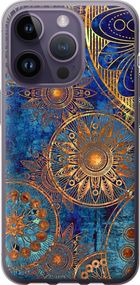 Чехол на iPhone 14 Pro Золотой узор "678u-2646-17620"