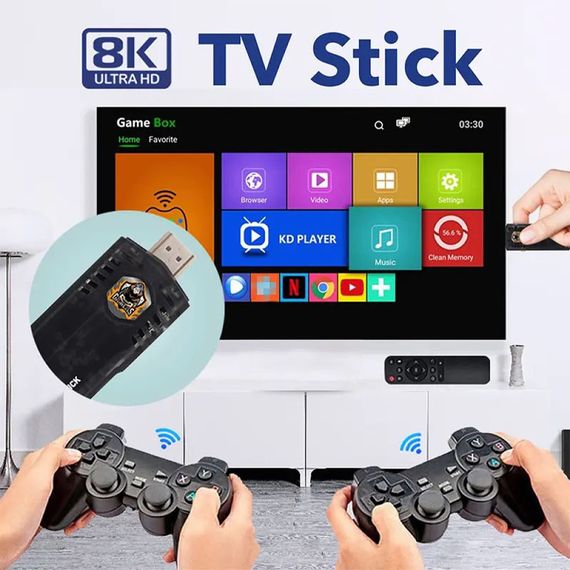 Игровая приставка Game Stick + Android TV 8k Ultra HD 64gb Black | Зображення 2