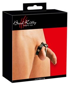 Набір ерекційних кілець з ремінцем - Bad Kitty Cock/Ball Ring