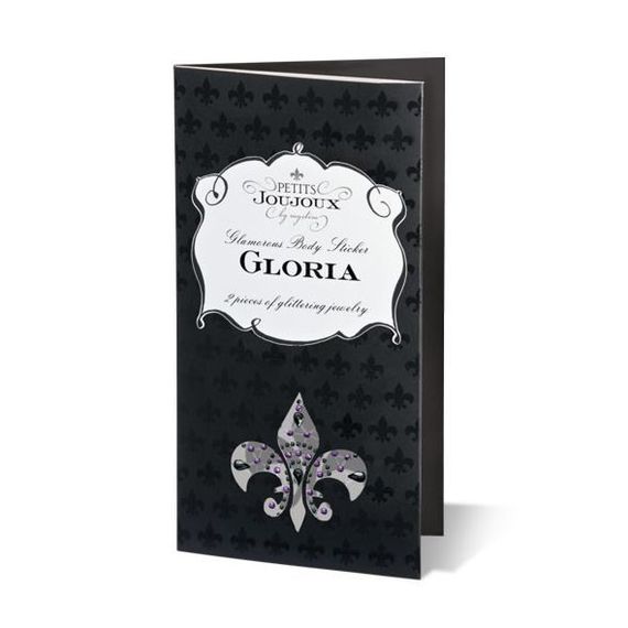 Пэстис из кристаллов Petits Joujoux Gloria set of 2 - Black/Purple, украшение на грудь | Зображення 1