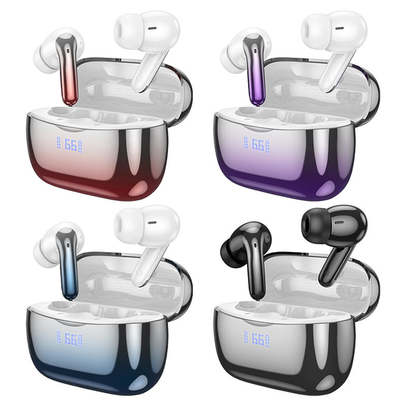 Бездротові навушники HOCO EQ16 Shine true wireless ANC+ENC Noise Reduction BT headset Red glaze | Зображення 2