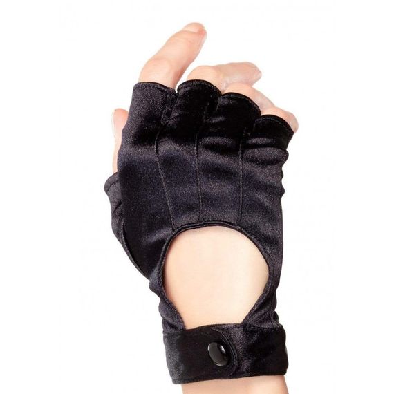 Рукавички без пальців чорні Leg Avenue Fingerless Motercycle Gloves O/S sexstyle | Зображення 2