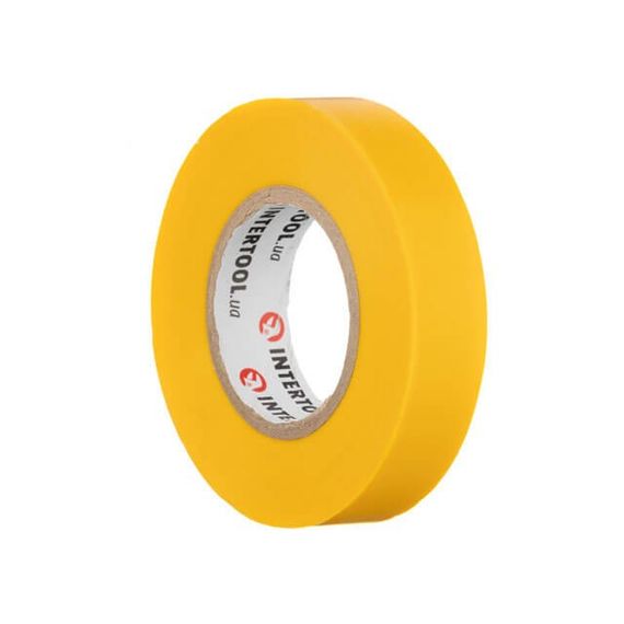 Стрічка ізоляційна 0.15 мм*17 мм*20 м жовта INTERTOOL IT-00521 | Зображення 2