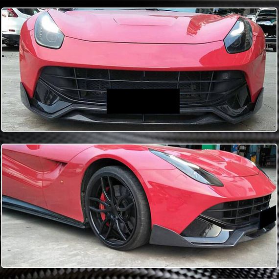 Накладка на передній бампер Lip (2012-2014, Карбон) для Ferrari F12 Berlinetta рр | Зображення 2