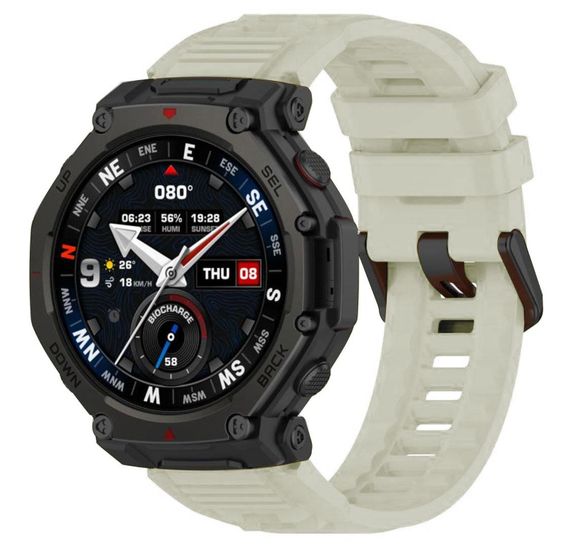 Силіконовий ремінець Primolux для смарт-годинника Amazfit T-Rex 3 Pro 48mm - White | Зображення 2